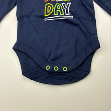 Load image into Gallery viewer, Unisex Dymples, navy cotton bodysuit / romper,play, NEW, size 000,  