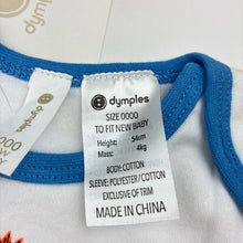 Load image into Gallery viewer, Boys Dymples, soft feel bodysuit / romper, gaming, NEW, size 0000,  