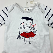 Load image into Gallery viewer, Girls Dymples, cotton bodysuit / romper, cat, NEW, size 000,  