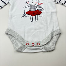 Load image into Gallery viewer, Girls Dymples, cotton bodysuit / romper, cat, NEW, size 000,  
