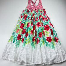 Load image into Gallery viewer, Girls Target, lined floral cotton summer dress, GUC, size 6, L: 69cm