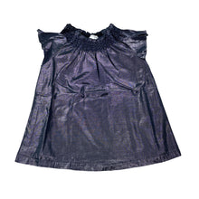Load image into Gallery viewer, Girls Target, lined blue metallic party top, EUC, size 1,  