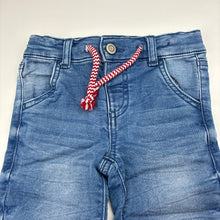 Load image into Gallery viewer, Boys Anko Baby, stretch knit denim jeans, adjustable, GUC, size 0,  