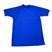 Load image into Gallery viewer, Unisex KEMA, blue short sleeve rashie swim top, EUC, size 8,  