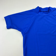 Load image into Gallery viewer, Unisex KEMA, blue short sleeve rashie swim top, EUC, size 8,  
