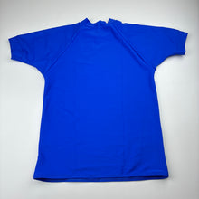Load image into Gallery viewer, Unisex KEMA, blue short sleeve rashie swim top, EUC, size 8,  