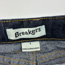 Load image into Gallery viewer, Boys Breakers, dark denim jean shorts,adjustable, FUC, size 1,  