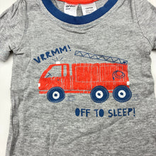 Load image into Gallery viewer, Boys Anko, grey pyjama t-shirt / top, fire engine, EUC, size 2,  