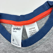 Load image into Gallery viewer, Boys Anko, grey pyjama t-shirt / top, fire engine, EUC, size 2,  