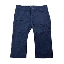 Load image into Gallery viewer, Boys Peter Morrisey, navy and white stripe lightweight cotton pants, adjustable, EUC, size 0,  