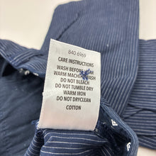 Load image into Gallery viewer, Boys Peter Morrisey, navy and white stripe lightweight cotton pants, adjustable, EUC, size 0,  