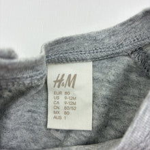 Load image into Gallery viewer, Girls H&amp;M, grey cotton long sleeve t-shirt / top, EUC, size 1,  