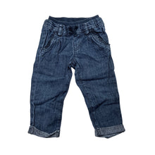 Load image into Gallery viewer, Girls The Place, lightweight denim pants, elasticated, GUC, size 1,  