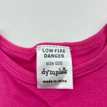Load image into Gallery viewer, Girls Dymples, pink cotton romper, playdates, FUC, size 000,  