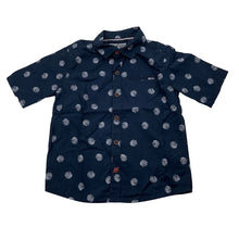 Load image into Gallery viewer, Boys Next, navy lightweight cotton short-sleeved shirt, EUC, size 1-2,  