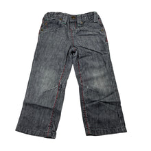 Load image into Gallery viewer, Boys H&amp;T, grey denim jeans, adjustable, Inside leg: 32 cm, FUC, size 2,  
