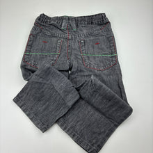 Load image into Gallery viewer, Boys H&amp;T, grey denim jeans, adjustable, Inside leg: 32 cm, FUC, size 2,  