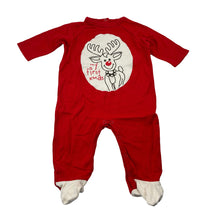 Load image into Gallery viewer, Unisex H&amp;T, vintage cotton Christmas coverall / romper, EUC, size 00,  