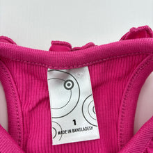 Load image into Gallery viewer, Girls Target, pink ribbed cotton singlet top, EUC, size 1,  