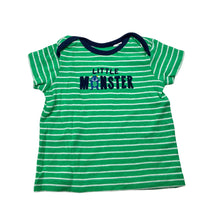Load image into Gallery viewer, Boys Carters, green cotton t-shirt / top, GUC, size 000,  