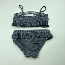 Load image into Gallery viewer, Girls Cotton On, metallic stripe ribbed swim top &amp; bottoms, EUC, size 3,  