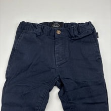 Load image into Gallery viewer, Boys Indie, dark navy stretch cotton pants,adjustable, GUC, size 1,  