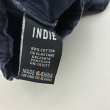 Load image into Gallery viewer, Boys Indie, dark navy stretch cotton pants,adjustable, GUC, size 1,  