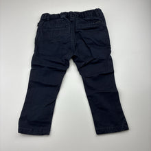 Load image into Gallery viewer, Boys Indie, dark navy stretch cotton pants,adjustable, GUC, size 1,  