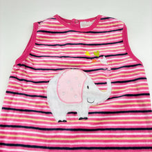 Load image into Gallery viewer, Girls Ollie's Place, soft velour overalls / romper, GUC, size 000,  