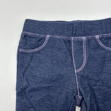 Load image into Gallery viewer, Girls Mix Baby, stretchy denim leggings / bottoms, EUC, size 000,  