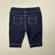 Load image into Gallery viewer, Girls Mix Baby, stretchy denim leggings / bottoms, EUC, size 000,  