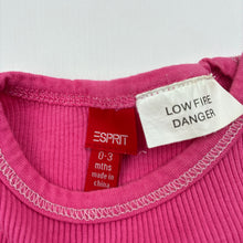 Load image into Gallery viewer, Girls Esprit, pink ribbed cotton bodysuit / romper, GUC, size 000,  