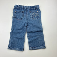 Load image into Gallery viewer, Girls Dymples, blue stretch denim jeans,adjustable, GUC, size 0,  