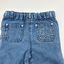 Load image into Gallery viewer, Girls Dymples, blue stretch denim jeans,adjustable, GUC, size 0,  