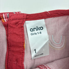 Load image into Gallery viewer, Girls Anko, lightweight long sleeve dress, rainbows, EUC, size 1, L: 40cm