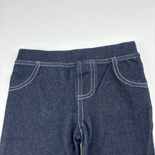 Load image into Gallery viewer, Girls Mango, stretchy denim leggings,unicorn, EUC, size 1,  
