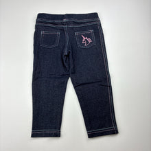 Load image into Gallery viewer, Girls Mango, stretchy denim leggings,unicorn, EUC, size 1,  