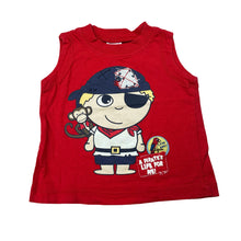 Load image into Gallery viewer, Boys Target, red cotton singlet top,pirate, GUC, size 00,  