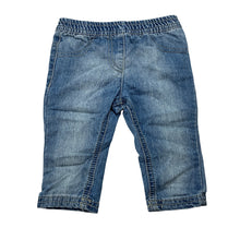 Load image into Gallery viewer, Girls Tiny Little Wonders, blue lightweight denim pants,elasticated, GUC, size 00,  