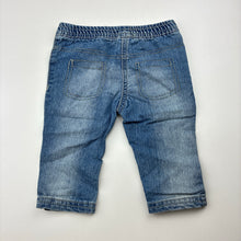 Load image into Gallery viewer, Girls Tiny Little Wonders, blue lightweight denim pants,elasticated, GUC, size 00,  