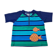 Load image into Gallery viewer, Boys Wave Zone, short sleeve rashie / swim top, GUC, size 0,  