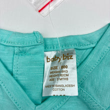 Load image into Gallery viewer, Girls Baby Biz, blue cotton top,butterfly, NEVER WORN, EUC, size 000,  