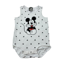Load image into Gallery viewer, Unisex Disney, Mickey Mouse stretchy singletsuit romper, GUC, size 0,  