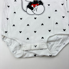 Load image into Gallery viewer, Unisex Disney, Mickey Mouse stretchy singletsuit romper, GUC, size 0,  