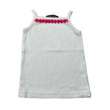 Load image into Gallery viewer, Girls Jungle Rumble, white cotton singlet top, flowers, FUC, size 0,  
