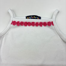 Load image into Gallery viewer, Girls Jungle Rumble, white cotton singlet top, flowers, FUC, size 0,  