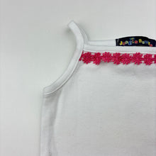 Load image into Gallery viewer, Girls Jungle Rumble, white cotton singlet top, flowers, FUC, size 0,  