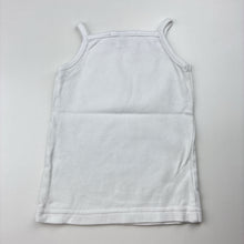 Load image into Gallery viewer, Girls Jungle Rumble, white cotton singlet top, flowers, FUC, size 0,  