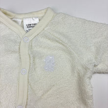 Load image into Gallery viewer, Unisex Dymples, cream terry coverall / romper, EUC, size 0000,  