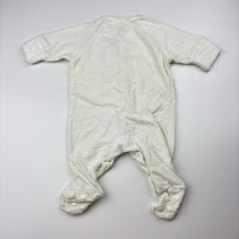 Load image into Gallery viewer, Unisex Dymples, cream terry coverall / romper, EUC, size 0000,  